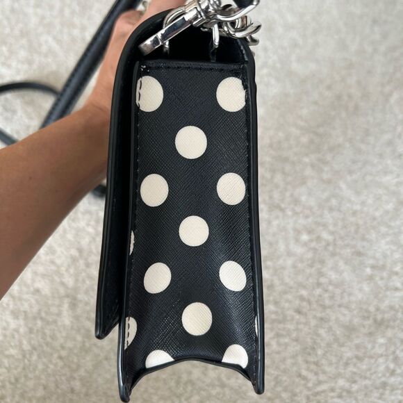 Kate Spade Polka Dot Crossbody Bag Black & White - Picture 3 of 13